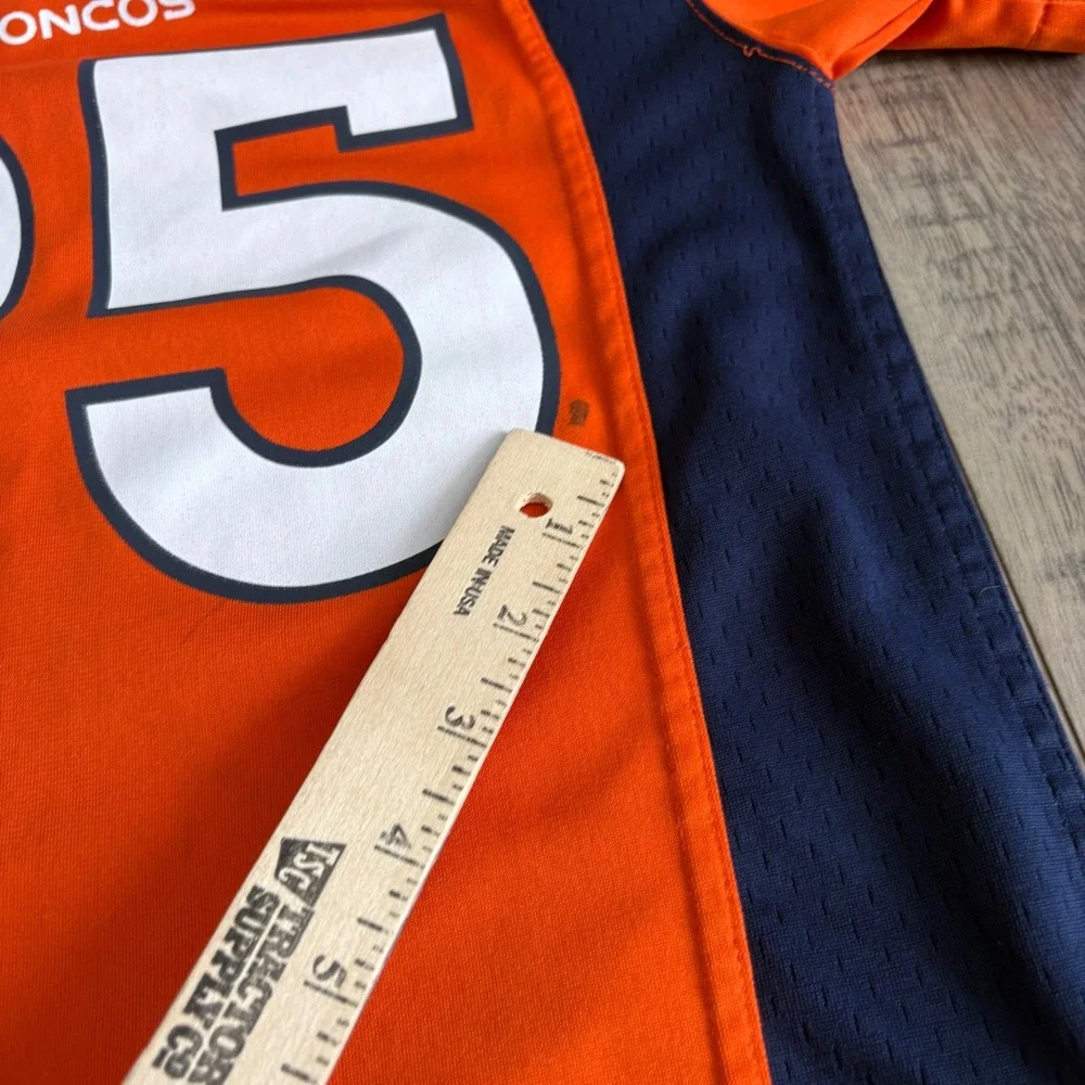 Nike Denver Broncos Jersey Kids Small Orange Derek Wolfe 95 NFL‎ On Field
